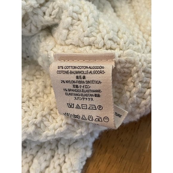 Free People Women's Sweater Chunky Knit‎ Oversized  Ivory Sz XS - Picture 5 of 5